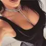 Funyrich Sexy Crystal Layering Necklace Long Rhinestone Pendant Choker Necklaces Chain Punk Nightclub Necklace Jewelry for Women and Girls (Gold) Funyrich Sexy Crystal Layering Necklace Long Rhinestone Pendant Choker Necklaces Chain Punk Nightclub Necklace Jewelry for Women and Girls (Gold)