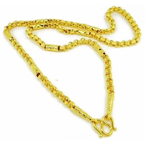 22K 23K 24K THAI BAHT GOLD GP NECKLACE 25 inch 52 Grams Jewelry 22K 23K 24K THAI BAHT GOLD GP NECKLACE 25 inch 52 Grams Jewelry