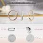 Gold Plated Sterling Silver Cubic Zirconia Stackable Wedding Bands Eternity Ring for Women