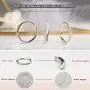 Gold Plated Sterling Silver Cubic Zirconia Stackable Wedding Bands Eternity Ring for Women Gold Plated Sterling Silver Cubic Zirconia Stackable Wedding Bands Eternity Ring for Women