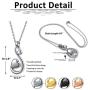 Jovivi Heart Urn Necklace for Ashes Stainlsee Steel Infinity Memorial Keepsake Urn Pendant Cremation Jewelry