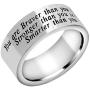 AGR8T Mens Ring You are Braver Stronger Smarter Than You Think Stainless Steel Charm Jewelry