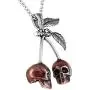 CONTROSE Jewelry Red Cherry Skull Necklace with Pendant (28'' necklace - 316L Stainless Steel) CONTROSE Jewelry Red Cherry Skull Necklace with Pendant (28'' necklace - 316L Stainless Steel)
