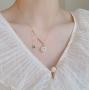 NW 1776 Jade Necklace, Female Donut Pendant, Natural Jade Gold-plated Necklace
