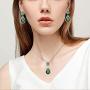 Lavencious Teardrop Dangle Necklace & Earring Sets for Women Trendy AAA Cubic Zirconia for Women