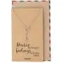 Quan Jewelry Music Note Treble Clef Necklace, Musical Jewelry Gifts for Women with Greeting Card