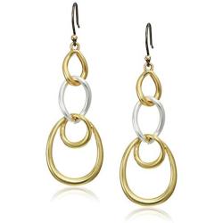 Lucky Brand Jewelry Linear Drop Earrings, Two Tone