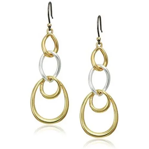 Lucky Brand Jewelry Linear Drop Earrings, Two Tone Lucky Brand Jewelry Linear Drop Earrings, Two Tone