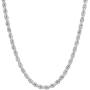 Savlano 925 Sterling Silver 4.5mm Solid Italian Rope Diamond Cut Twist Link Chain Necklace with Gift Box for Men & Women - Made in Italy