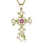 Angelady Necklaces for Women, Retro Vine Entwined Cross Necklaces for Women, with Crystals from Swarovski, Necklaces for Women Valentines Jewelry Gift Birthday Gift for Mom Women Wife Girls Her