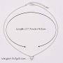 Zoestar Crystal Necklaces Heart Pendant Necklace Love Jewelry for Women (Silver)