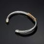 Subiceto Twisted Cable Bracelet Designer Inspired Jewelry Adjustable Antique Vintage Wire Cuff Bangle Mother Day Present