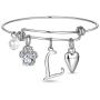 Ursteel Dog Mom Gifts for Women, Cubic Zirconia Paw Print Initial Charm Bracelet for Women Cat Dog Lover Gifts, Mothers Day Valentines Gifts for Dog Mom