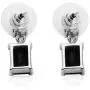 Shop LC Black Spinel Drop Dangling Earrings In Stainless Steel Fashion Mothers Day Gifts Prom Jewellery For Her