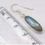 SilverStarJewel Sterling Silver Natural Labradorite Dangle Earrings 1.5'' Wedding Fashion SilverStarJewel Sterling Silver Natural Labradorite Dangle Earrings 1.5'' Wedding Fashion