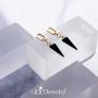 555Jewelry Stainless Steel Small Edgy Triangle Dangle Earrings for Women & Girls