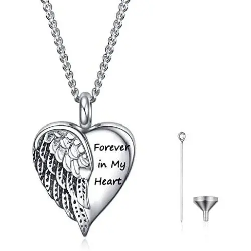 Rnivida Urn Necklace for Ashes, Forever in My Heart Cremation Jewelry for Ashes Necklace Jewelry Gifts for Memorial Ash Holder Rnivida Urn Necklace for Ashes, Forever in My Heart Cremation Jewelry for Ashes Necklace Jewelry Gifts for Memorial Ash Holder