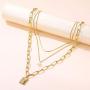 HAWSON Gold Lock Necklaces Dainty Choker Necklaces for Women, 18K Gold Plated Layering Paperclip Adjustable Link Chain Statement Choker Necklaces for Girls