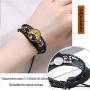 Jack and Sally Nightmare Before Christmas Adjustable Hand Woven Leather Bracelet-2