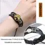 Jack and Sally Nightmare Before Christmas Adjustable Hand Woven Leather Bracelet-2 Jack and Sally Nightmare Before Christmas Adjustable Hand Woven Leather Bracelet-2