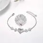 Sterling Silver Heart Bracelet I Love You 100 Languages Love Chain Bracelet with Cubic Zirconia for Women Sterling Silver Heart Bracelet I Love You 100 Languages Love Chain Bracelet with Cubic Zirconia for Women