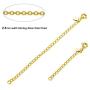 2 Pieces 925 Sterling Silver 2.5mm Necklace Extender Chain Bracelet Anklet Extension Set Adjustable Length, 2''+4''