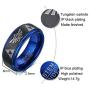 PJ Jewelry Mens 8mm Tri - Colored Tungsten Carbide Legend of Zelda Symbols Triforce Wedding Band,Anniversary Ring