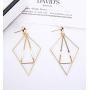 Chargances Geometric Triangle Earring Metal Simple Drop Dangle Earrings Gold Bohemian Dangling Costume Earring For Women Girls Prom Birthday Party Gift Fashion Jewelry (gold)