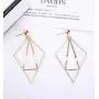 Chargances Geometric Triangle Earring Metal Simple Drop Dangle Earrings Gold Bohemian Dangling Costume Earring For Women Girls Prom Birthday Party Gift Fashion Jewelry (gold)