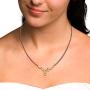 CaratLane Chayla Leafy Gold Mangalsutra in 18 K Yellow Gold with Jewelry Gift Box