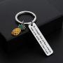 MAOFAED Pineapple Keychain Be a Pineapple Stand Tall Wear a Crown Pineapple Motivational Gift Pineapple Lover Gift