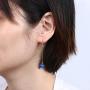 Long Chain Tassel Dangle Earrings 925 Sterling Silver Earrings for Women Black White Blue Red Green Yellow