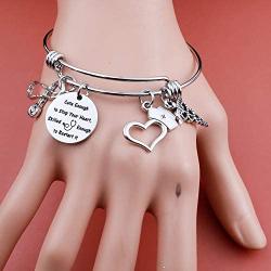 Nurse Bracelet Nursing Stethoscope Jewelry Nurse Gifts for Nurse RN Cute Enough to Stop Your Heart Skilled Enough to Restart It(Cute Enough BR)