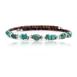 $80 Tag Certified Authentic Navajo Native American Natural Genuine Turquoise Adjustable WRAP Bracelet