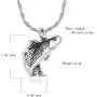 constanlife Cremation Jewelry for Ashes Stainless Steel Fish Shape Design Memorial Urn Necklace Keepsake Jewelry Gift Men Women Multifunction Necklace constanlife Cremation Jewelry for Ashes Stainless Steel Fish Shape Design Memorial Urn Necklace Keepsake Jewelry Gift Men Women Multifunction Necklace