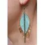 Moonster Leather Earrings for Women – Authentic Genuine Leather, One-of-a-Kind Handmade Earrings – Soft, Luxurious Leaf Earrings for Women with Subtle Gold Detailing and Beautiful Vintage Texture