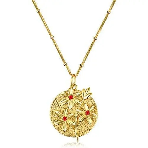 KissYan Birth Flower Necklace, 18K Gold Plated Embossed Disk Karma Circle Coin Necklace Dainty Birth Month Floral Necklaces Simple Minimalist Delicate Birthday Jewelry Gift for Her KissYan Birth Flower Necklace, 18K Gold Plated Embossed Disk Karma Circle Coin Necklace Dainty Birth Month Floral Necklaces Simple Minimalist Delicate Birthday Jewelry Gift for Her