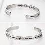 Ldurian Morse Code Bracelet, Inspirational Bracelet for Women, Cuff Bangle for Men, Funny Morris Code Gift, Hidden Message Jewelry, Profanity Present (Stainless Steel, Adjustable)