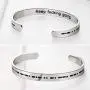 Ldurian Morse Code Bracelet, Inspirational Bracelet for Women, Cuff Bangle for Men, Funny Morris Code Gift, Hidden Message Jewelry, Profanity Present (Stainless Steel, Adjustable)