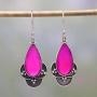NOVICA Chalcedony .925 Sterling Silver Dangle Earrings Royal Radiance