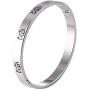 U7 Women Bangle Vintage Muslim Gift Enamel Allah Jewelry Personalized Engravable Stainless Steel / 18K Gold Plated Solid Cuff Bracelet