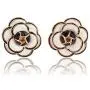 Fashion jewelry designer statement elegant camellia flower earrings studs for women