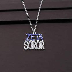 Sorority Zeta Soror Necklace 1920 Greek Sorority Jewelry Gift