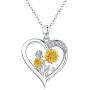 Sunflower Daisy Necklace for Women You Are My Sunshine Necklace Birthday Jewelry Gifts for Mom Wife