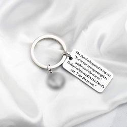 FUSTMW Inspirational Gifts I Am The Storm Keychain Motivating Jewelry Encouragement Gift