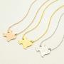 YINLIN Charm Country Map Texas State Alloy Necklace