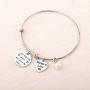 Gzrlyf Sister in Law Bracelet Not Sister by Blood But Sister by Heart Charm Bangle Bracelet Sister Friend Gift