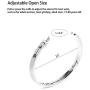 Inspirational Bracelets for Women Mom Personalized Gift for Her Engraved Mantra Cuff Bangle Crown Birthday Jewelry.