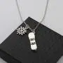 CENWA Snowboarder Gift 3D Snowboard and Snowflake Pendant Snowboarding Necklace Snowboarder Team Gift