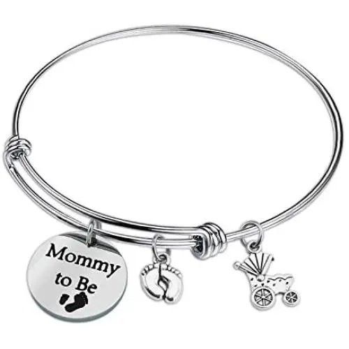 HN HNHB Mommy to Be Mother Bracelet Wife Gift Birth Jewelry Gifts (Mommy BR) …